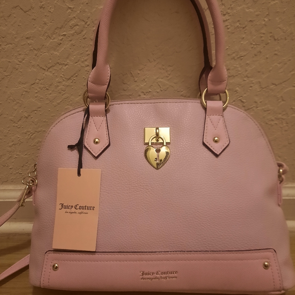 JUICY COUTURE under lock and key dome satchel crossbody purse bag